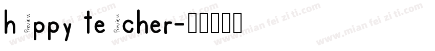 happy teacher字体转换
